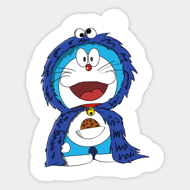 Doraemon Cookie T-Shirt Sticker by PeterCraft